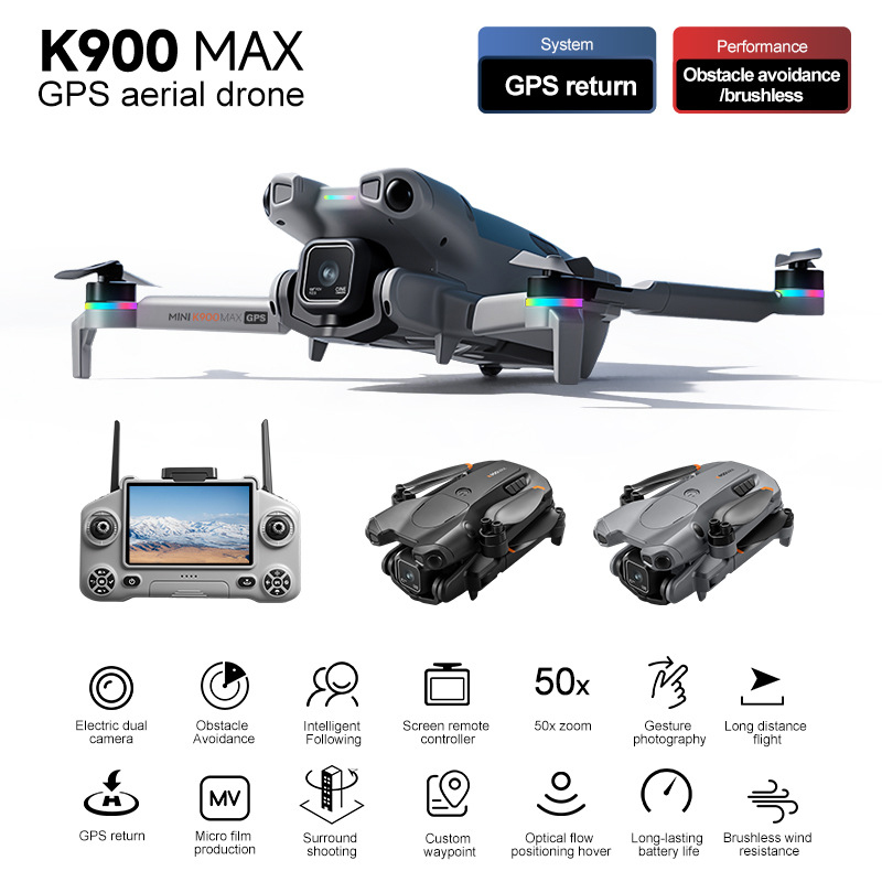 K900 Max Drone Kit 4,5 inch sc - Jjrc Drone X12 recensie en prijs